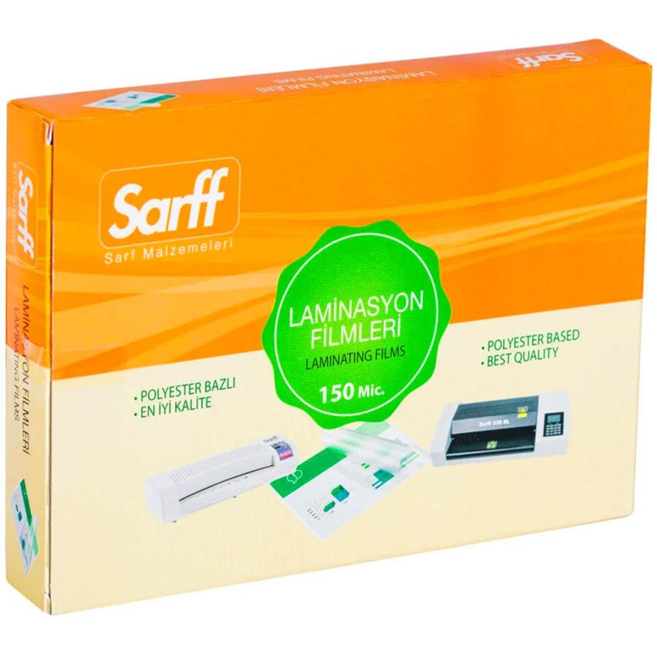 SARFF LAMİNASYON FİLMİ A5 125 MİC 216x155 100 LÜ