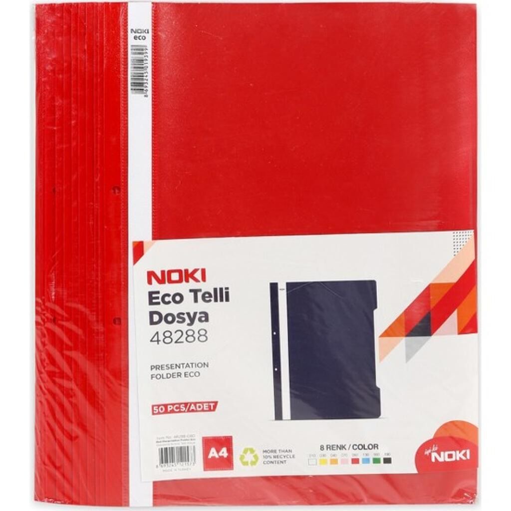 NOKİ TELLİ DOSYA ECO KIRMIZI 50 Lİ