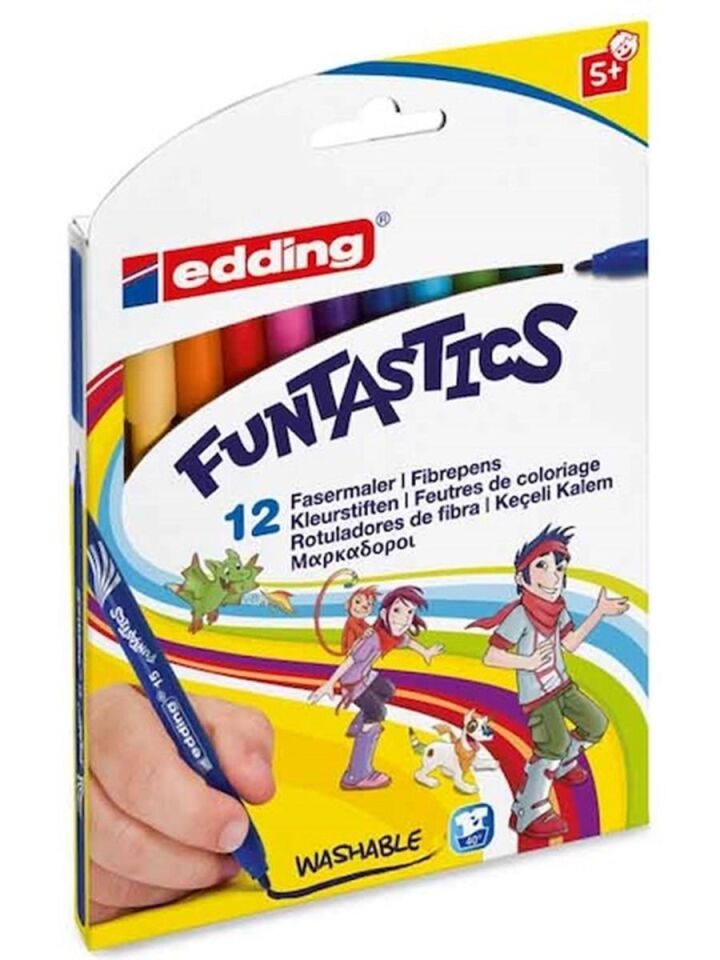 EDDİNG KEÇELİ KALEM FUNTASTİCS 12 RENK