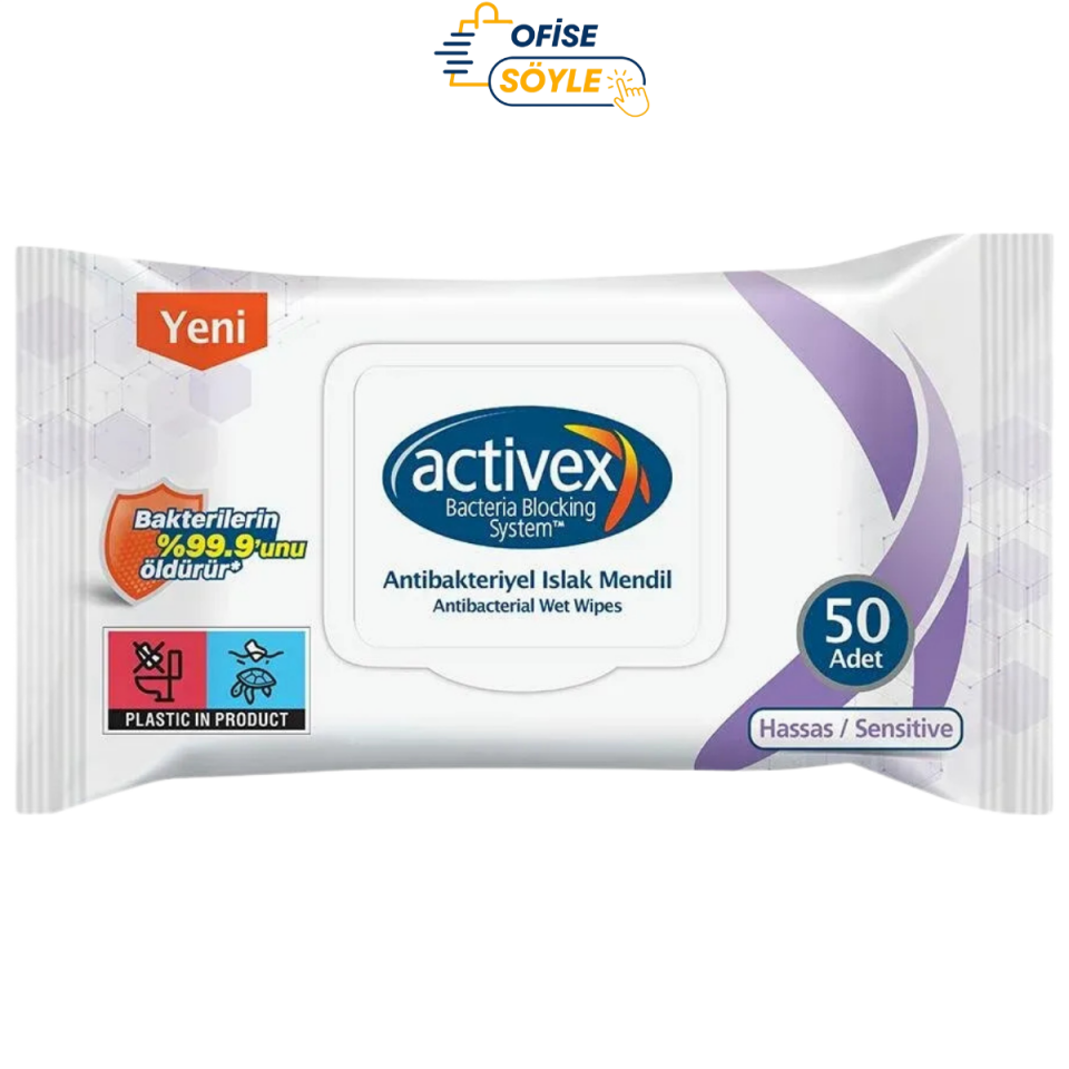 Activex Antibakteriyel Islak Mendil 50Li Paket