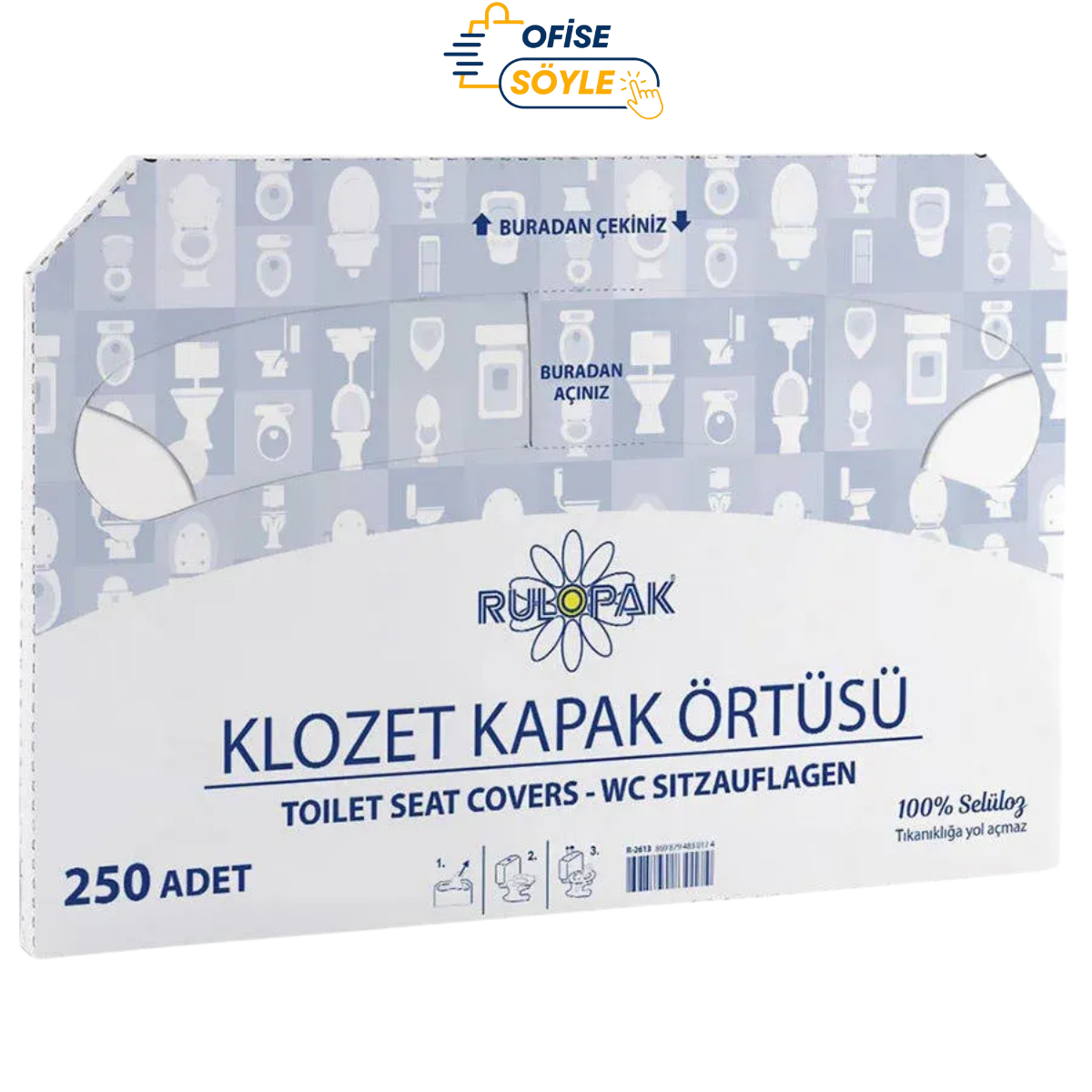 Rulopak R-2613 Klozet Kapak Örtüsü 250 Yaprak