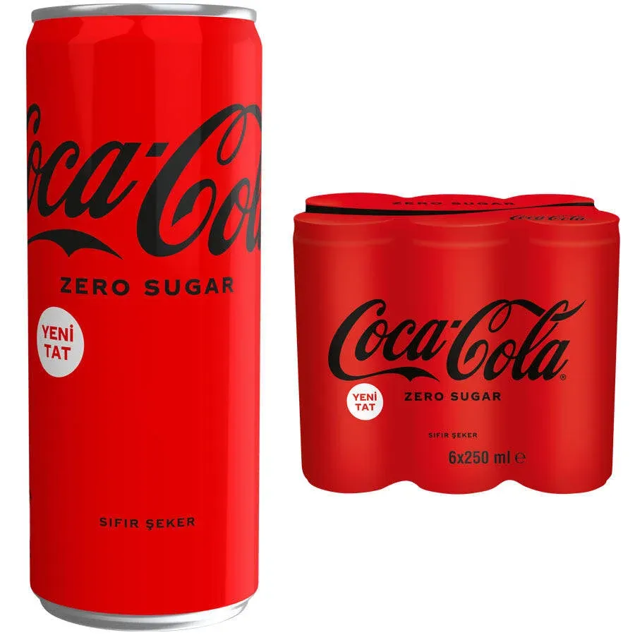 Coca-Cola Şekersiz Kutu 250 ml 6’lı Paket