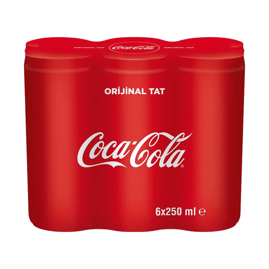 Coca-Cola Kutu 250 ml 6'lı Paket