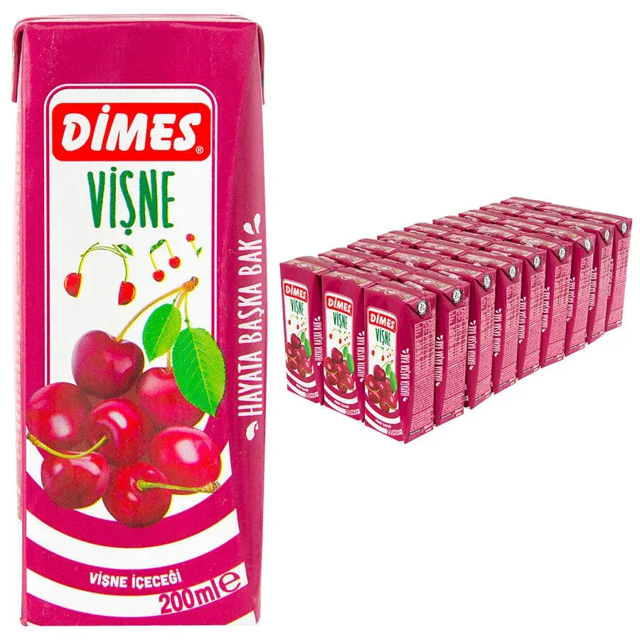 Dimes 200 ml 27'li Paket Vişne Meyve Suyu