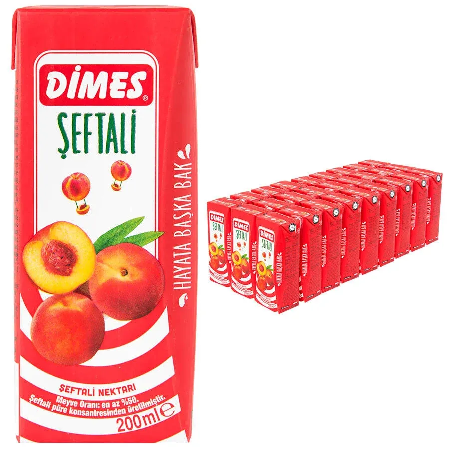 Dimes 200 ml 27'li Paket Şeftali Meyve Suyu