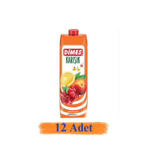 Dimes Meyve Nektarı Karışık 1 Lt 12'Li