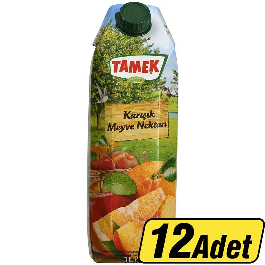 Tamek Karışık Meyve Nektar 1 lt 12'Li