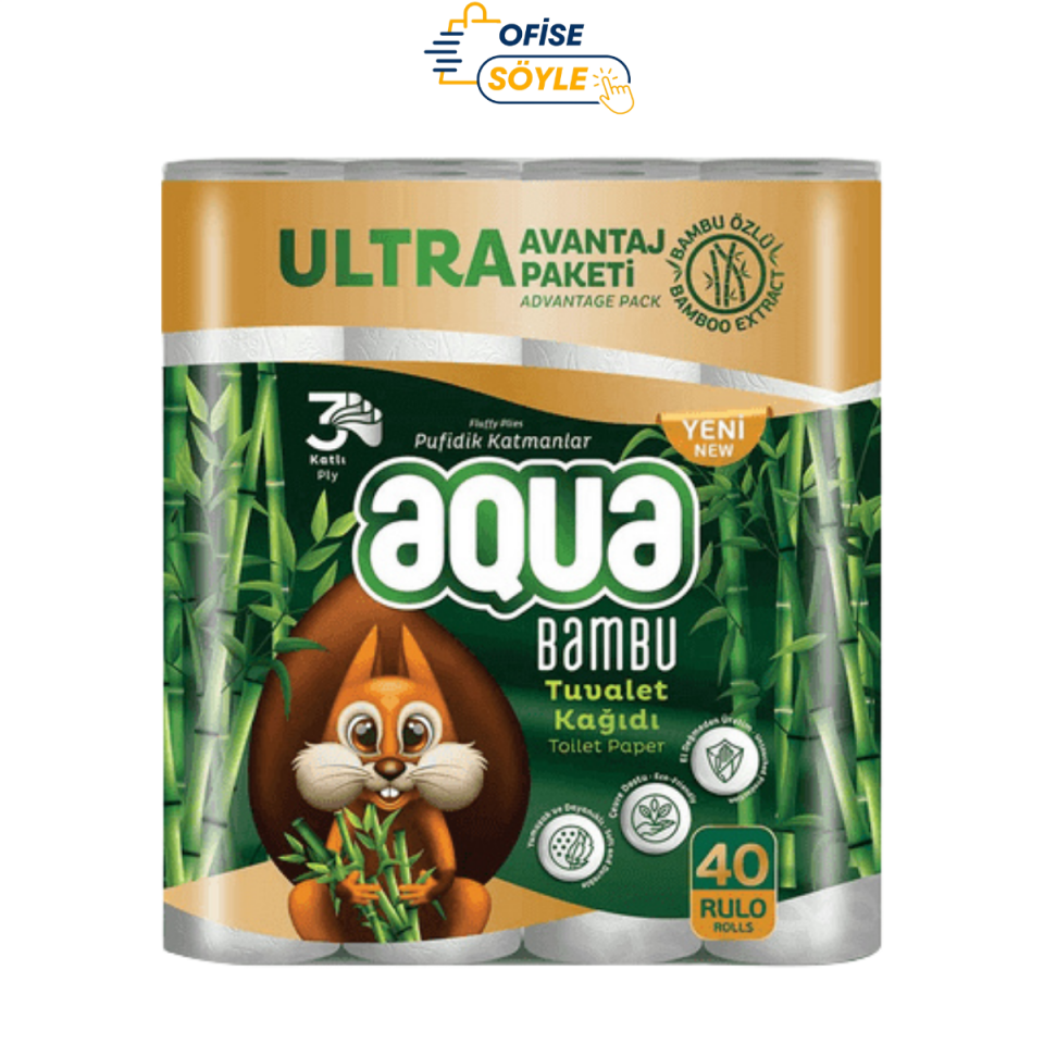 Aqua Tuvalet Kağıdı Bambu 40 lı