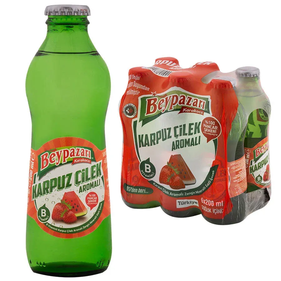 Beypazarı Karpuz-Çilek Maden Suyu 200 ml 6'lı