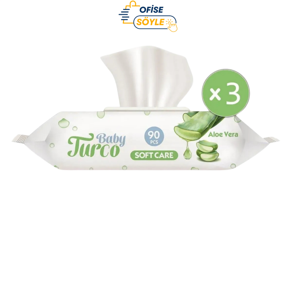 Baby Turco Softcare Aloe Vera Islak Bebek Havlusu 3'lü Paket