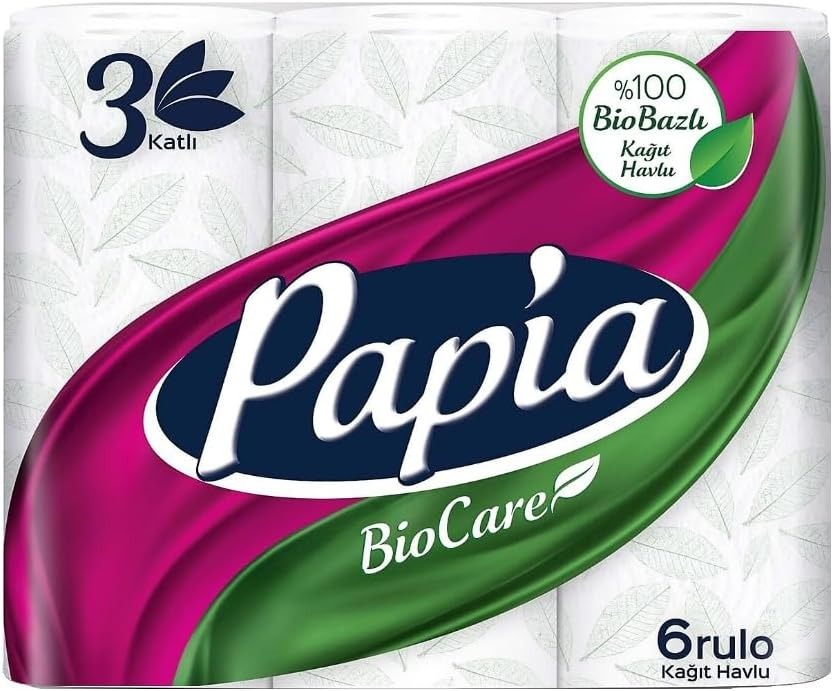 Papia 3 Katlı 6 Rulo Kağıt Havlu