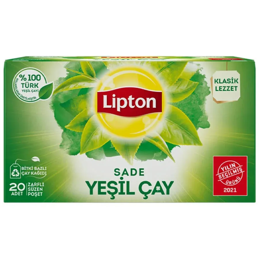 Lipton Sade Yeşil Bardak Poşet Çay 20'li