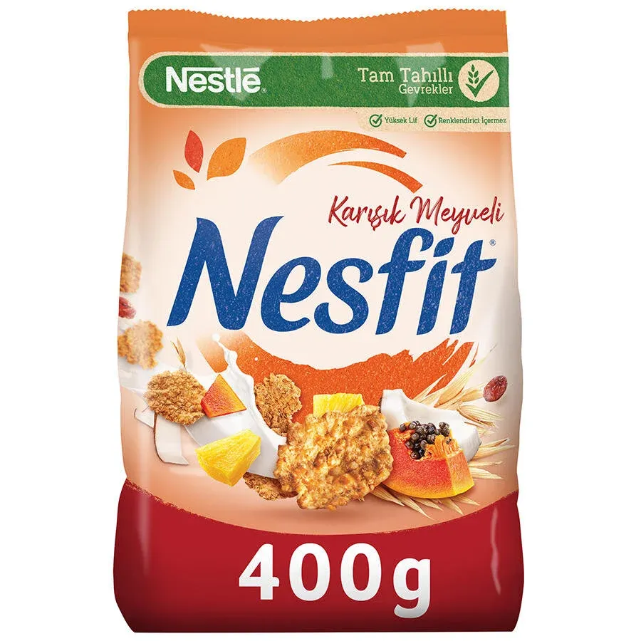 Nestle Nesfit Karışık Meyveli Tam Tahıl ve Pirinç Gevreği 400 gr