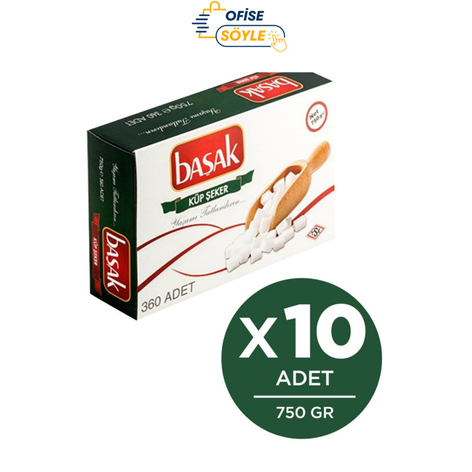 BAŞAK Küp Şeker 750 Gr 360'LI X 10 Adet