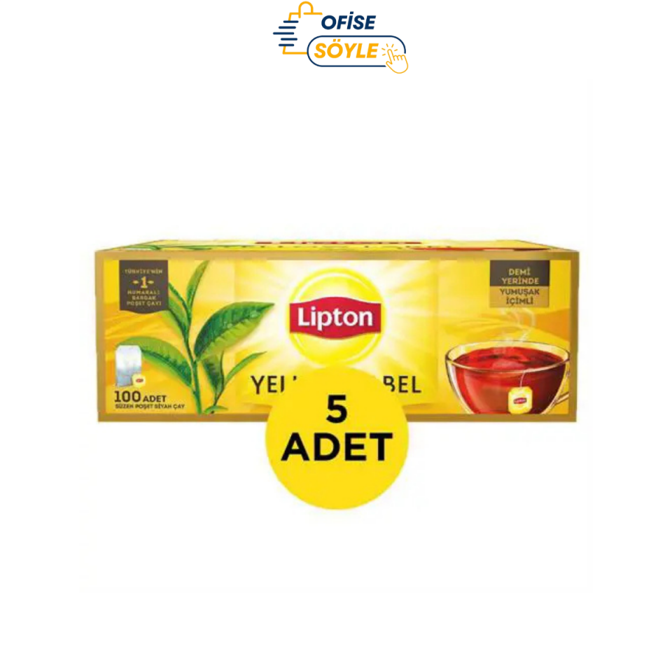 Lipton Yellow Label Bardak Poşet Çay 2 g x 100 Adet x 5 Adet