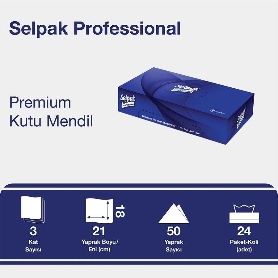 Selpak Professionel Kutu Mendil 50'li