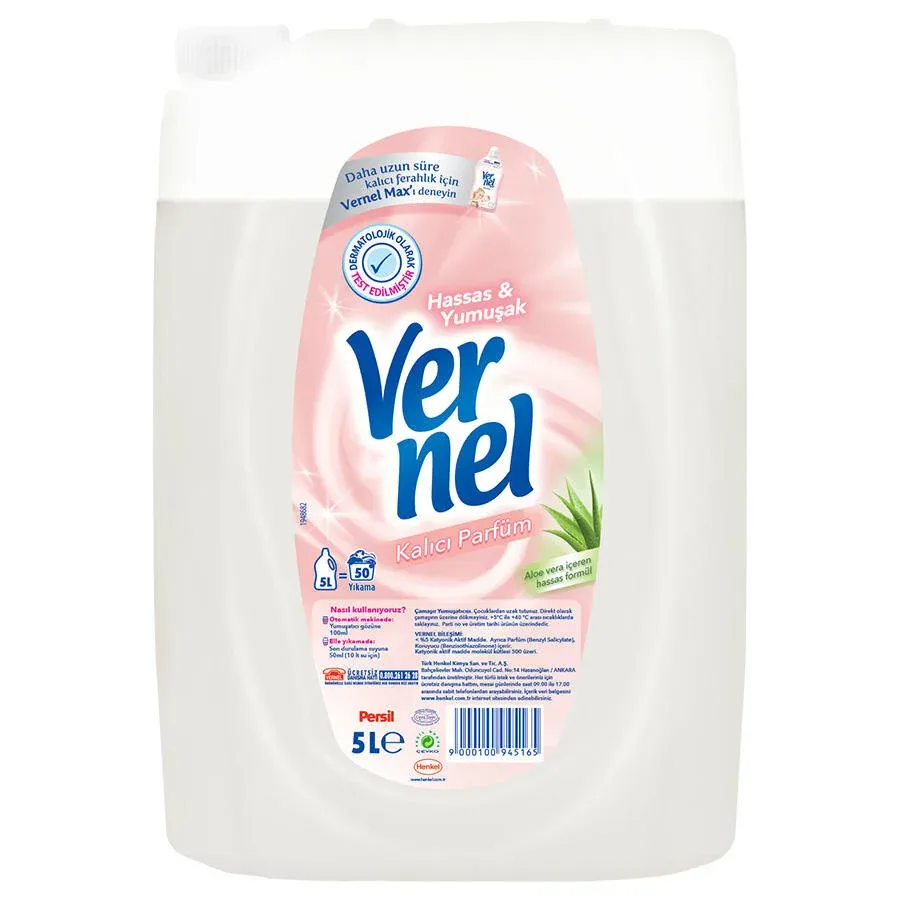 Vernel Hassas Ve Yumuşak Çamaşır Yumuşatıcısı 5 KG