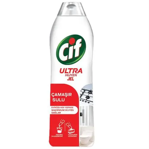 Cif Ultra Hijyen Çamaşır Suyu Katkılı Jel Yüzey Temizleyici 750 ml