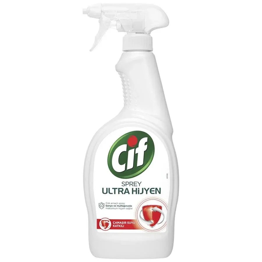 Cif Yağ Çözücü Sprey Ultra Hijyen 750 ml