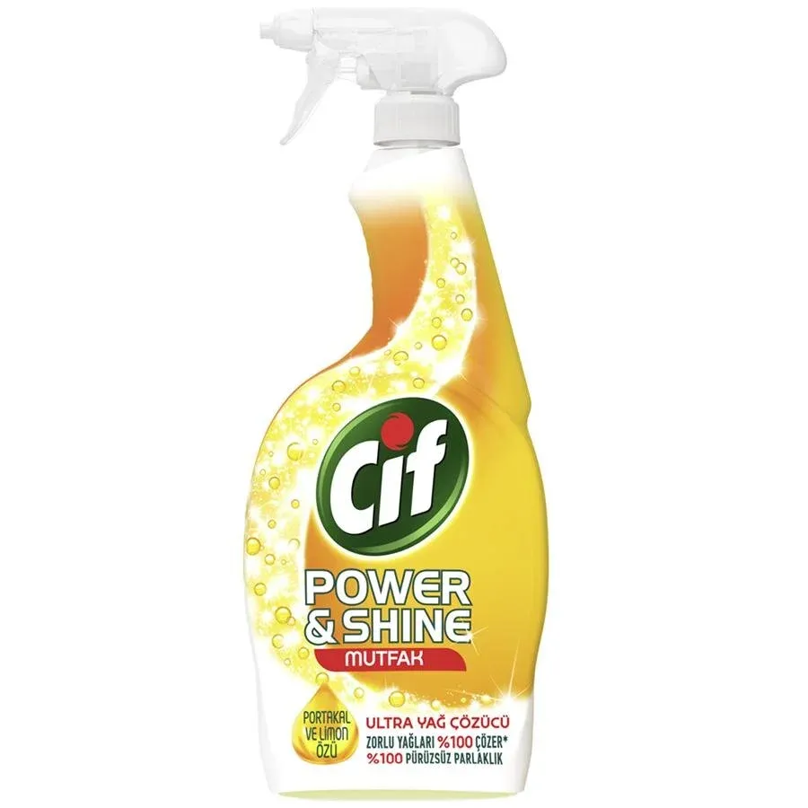 Cif Power & Shine Yağ Çözücü Mutfak Spreyi 750 ml