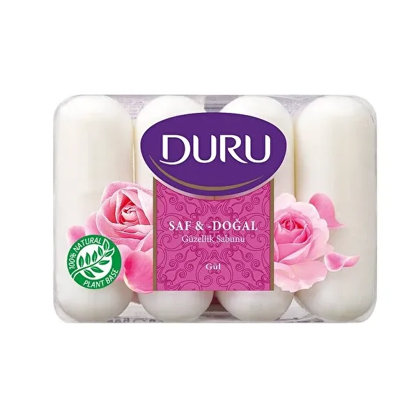 Duru Güzellik Sabunu Saf&Doğal Gül 4x70 g