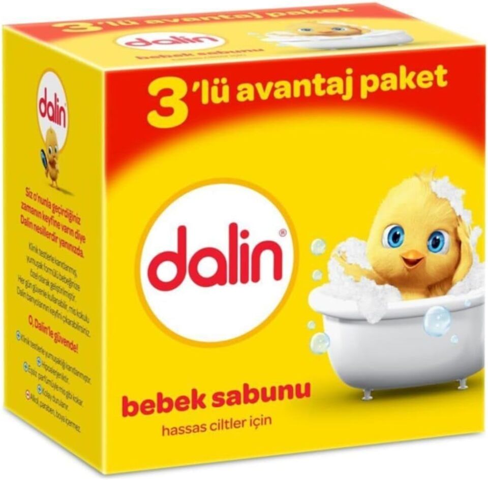 Dalin Bebek Sabunu 100 Gr (3Lü Avantaj Paketi)