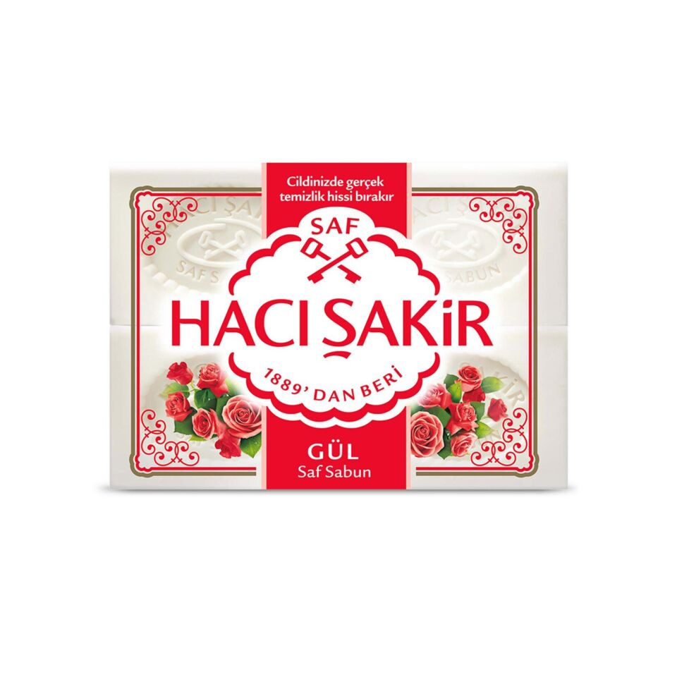 Hacı Şakir Gül Beyaz Kalıp Sabun 4X150 G