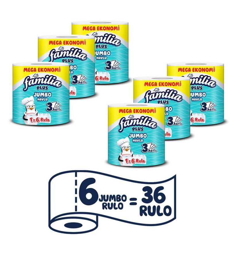 Familia Plus Jumbo Kağıt Havlu 6'lı