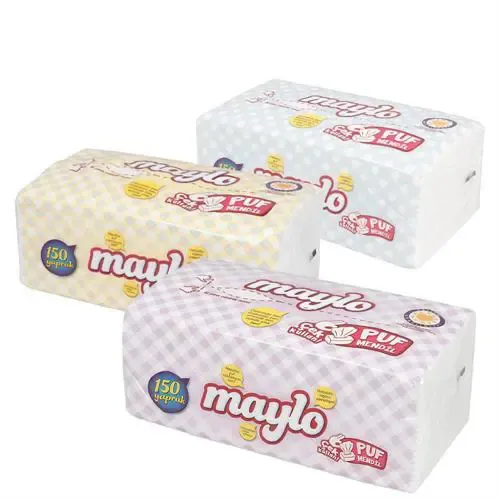 MAYLO PUF MENDİL 150'Lİ PAKET 18.4*19 CM